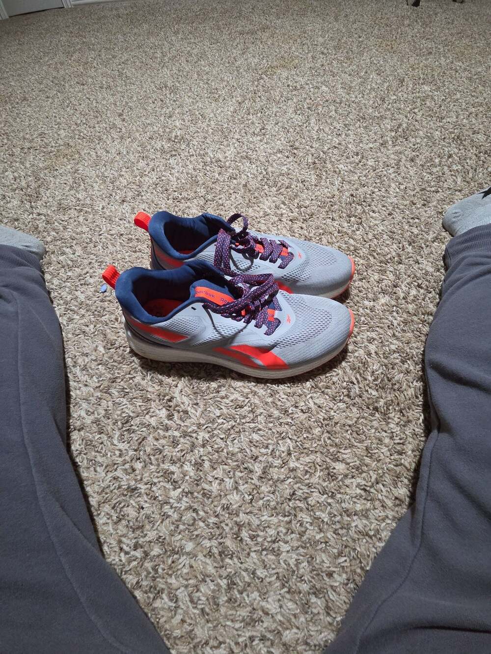 Reebok Energen Tech Plus Running Shoes - Grey/Orange/Blue